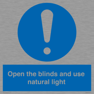 Open the blinds and use natural light